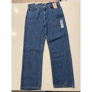 Levi's Low Pro Dark Wash High Rise Relaxed Straight Leg Jeans 31x30 NWT